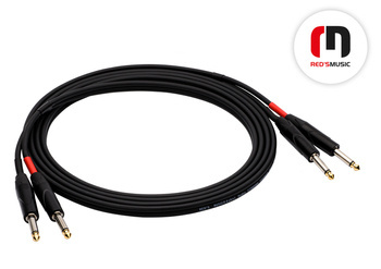 Kabel audio 2x JACK MONO 6.3 - 2x JACK MONO 6.3