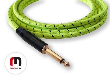 Kabel instrumentalny JACK - JACK Neonowy